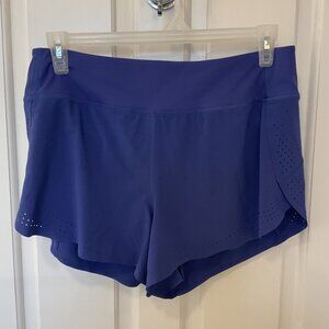 Athleta Allyson Felix Womens Blue Running Shorts Size L